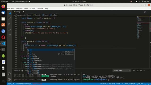 How To Use React Native AsyncStorage || Asyncstorage React Native || Code With Shihab. смотреть онлайн