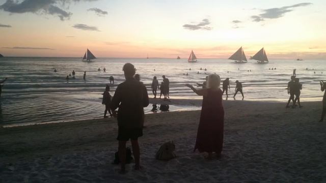 Закат на Филиппинах о. Боракай, White beach смотреть онлайн