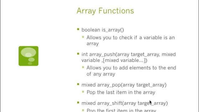 Php Arrays смотреть онлайн