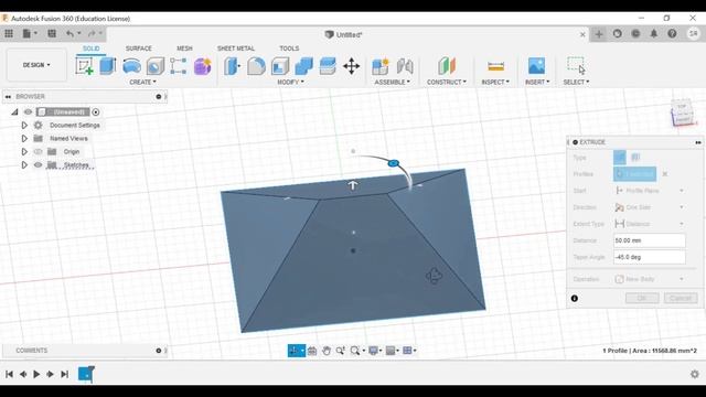 Introduction to Extrude Taper Angle in Autodesk Fusion 360 | Sandeep Ranjan | Day 2 #Fusion360 смотреть онлайн