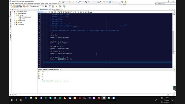 Primitive types on Java смотреть онлайн