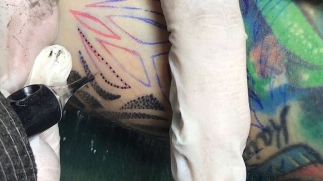 Dot work #tattoo in real time смотреть онлайн