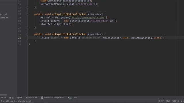 Android Implicit Intent and Explicit Intent | Android Intent Explained смотреть онлайн
