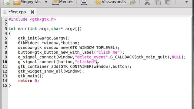 GTK+ tutorial 3 - button (part 1) смотреть онлайн