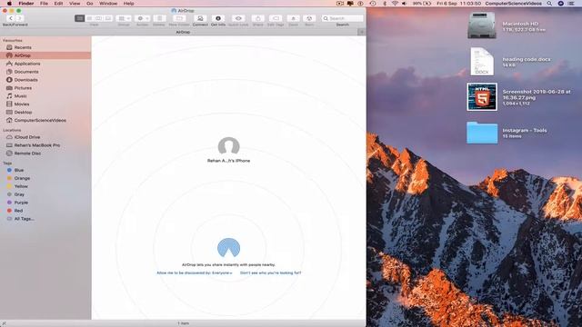 How To TRANSFER A Photo From Mac To IPhone Using AirDrop
