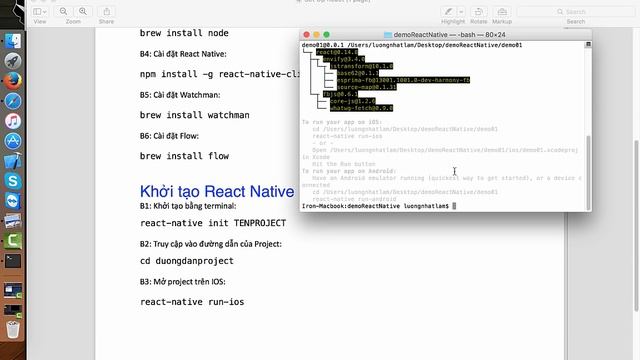 REACT NATIVE KHOA PHẠM | Bài 1A: HƯỚNG DẪN CÀI REACT NATIVE TRÊN MACOS смотреть онлайн