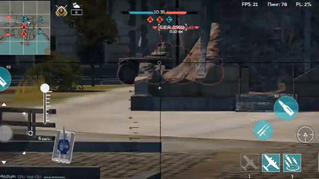 В бой 9 фрагов на Tiger H1 War Thunder Mobile gameplay смотреть онлайн