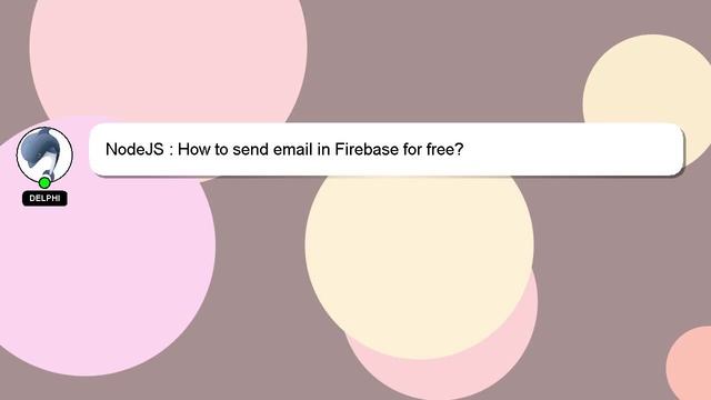 NodeJS : How to send email in Firebase for free? смотреть онлайн