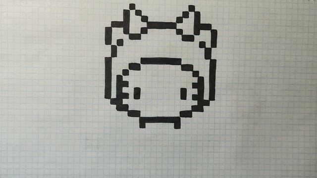 Как нарисовать HELLO KITTY в костюме Коровки по клеточкам | How to Draw HELLO KITTY Cow Costume смотреть онлайн