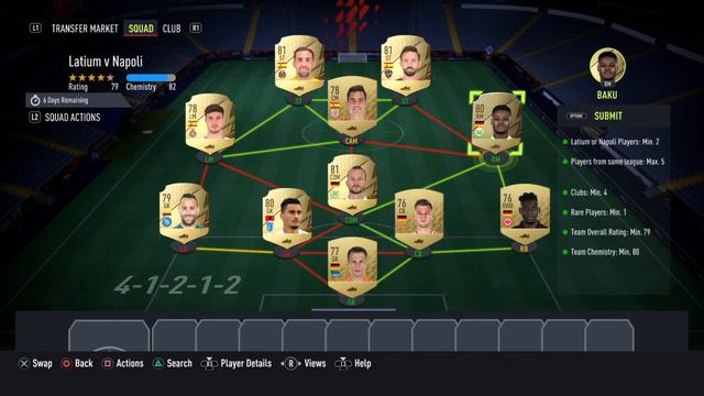 FIFA 22 SBC - MARQUEE MATCHUPS - LATIUM V NAPOLI - NO LOYALTY [CHEAP] смотреть онлайн
