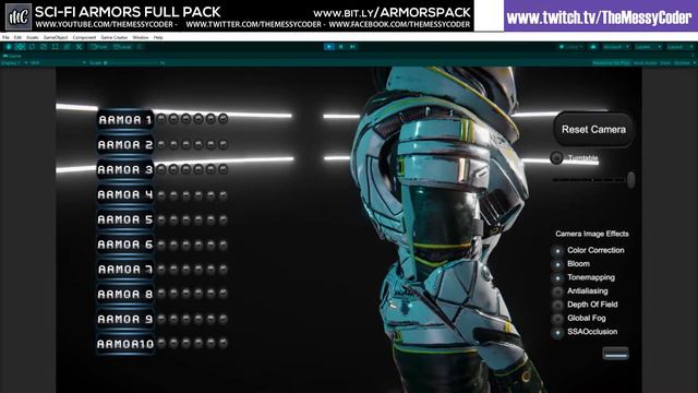 Unity Asset Reviews - Sci-Fi Armors Bundle Full Pack смотреть онлайн
