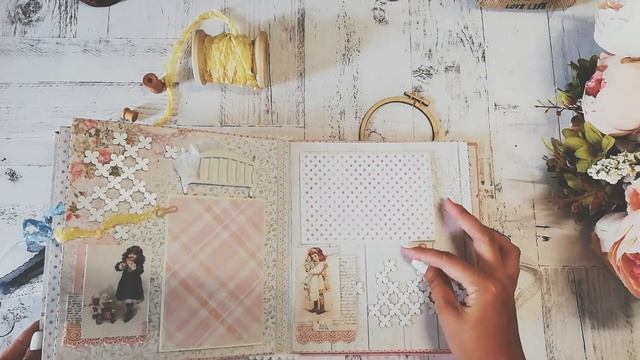 Обзор шебби-альбома для девочки до 1 года / Скрапбукинг / Scrapbooking