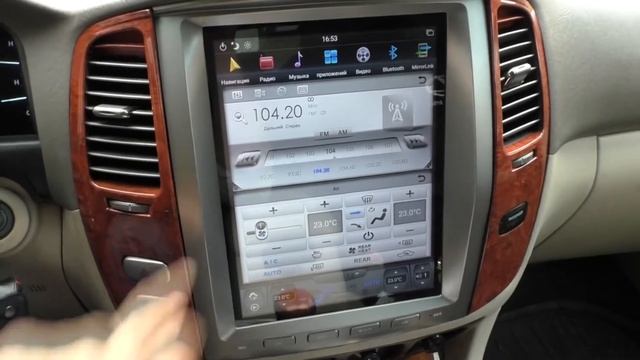 Магнитола LeTrun на Lexus LX-470 2005 года смотреть онлайн