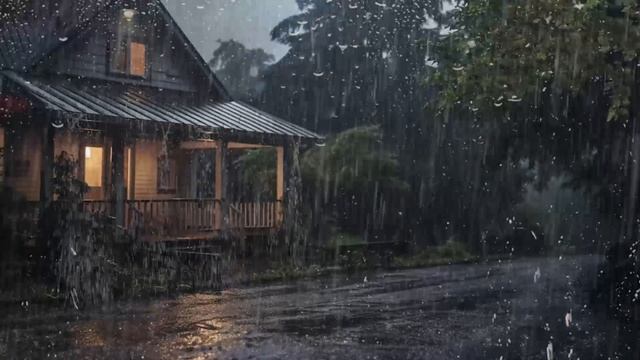 Lluvia Relajante del Sueño, Alivio del Estrés, Insomnio - Lluvia torrencial y Truenos en el Techo смотреть онлайн