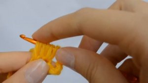 3 полустолбика вместе - Уроки вязания крючком для начинающих