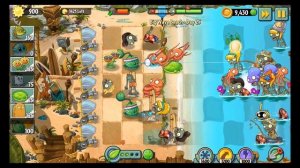 Plants vs Zombies 2 - Big Wave Beach - Day 25 [Defeat 10 zombies in 5 seconds] No Premium