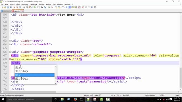 Advance Bootstrap Tutorial in Tamil-Striped and Animated Progress Bar in_HD смотреть онлайн