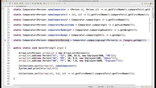 Comparator FunctionalInterface video 19 смотреть онлайн