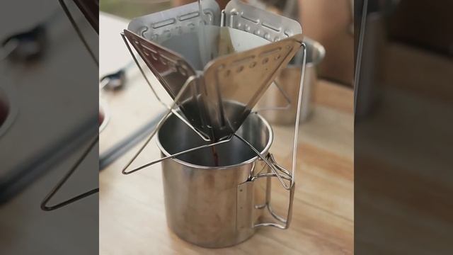 Travel Outdoor Camping Folding Portable Coffee Funnel Drip Rack смотреть онлайн