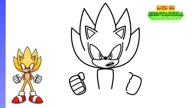 Como DESENHAR O SUPER SONIC - Como DIBUJAR A SUPER SONIC - Sonic Moderno - Sonic The Hedgehog