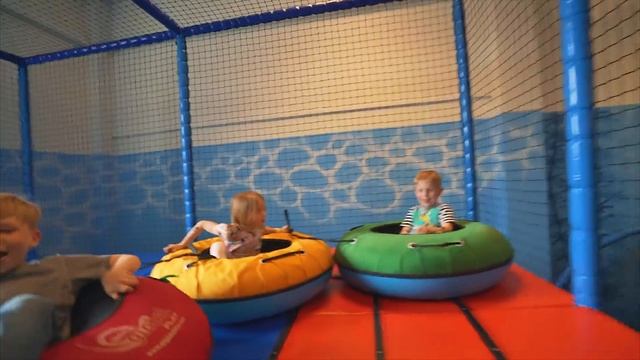 JUST SLIDE MORE: Ride Along with Family Playlab (indoor playground family fun for kids) смотреть онлайн