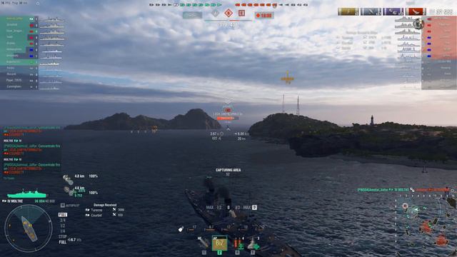 World of Warships Game 11: Tier 4 match, Moltke смотреть онлайн