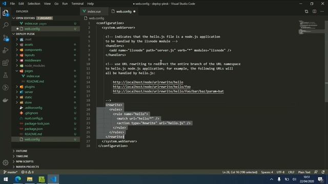Deploy no Plesk usando Nuxtjs em ambiente Windows смотреть онлайн