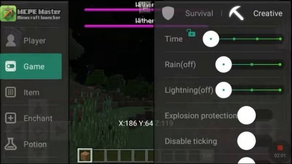Download MCPE master for Minecraft (mod menu)