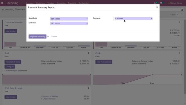 Payment Summary Excel Report In Odoo | Payment Excel Reporting