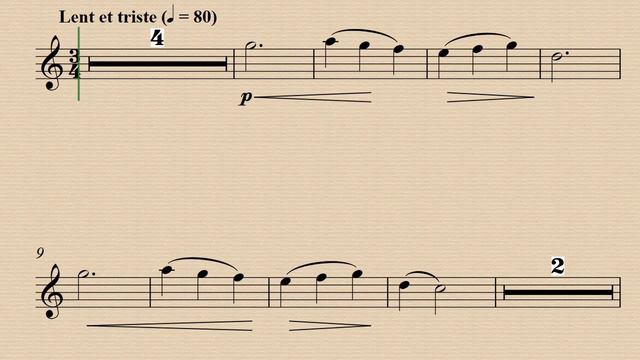 Gymnopedie No.2 - Flute and Piano - Erik Satie - Demo and Backing Track. смотреть онлайн