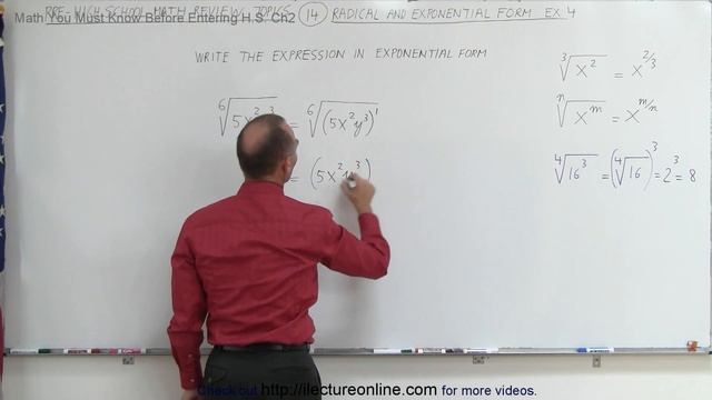 ALGEBRA & PRE-ALGEBRA REVIEW: Ch 2 Review (14 of 54) Radical & Exponential Form: Ex. 4 смотреть онлайн