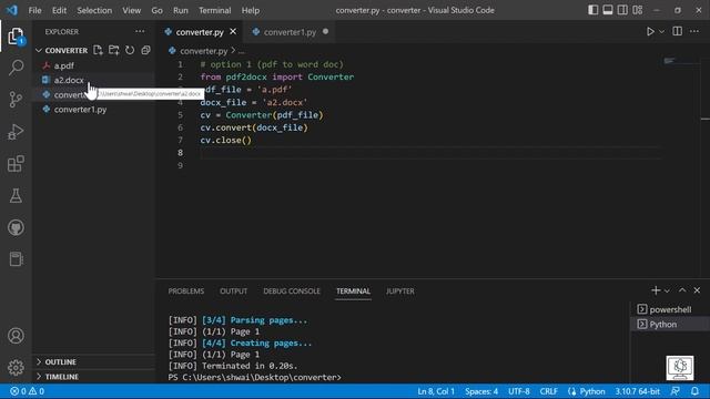 Convert PDF to Docx & Docx to PDF with Python | Eng.Shwel смотреть онлайн