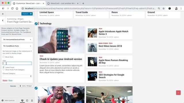 NewsCard WP Theme - Home Page (Front Page) Setup смотреть онлайн