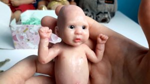 Распаковка Силиконового Мини Реборна/Full body mini silicone baby box opening/Обзор Всех Малышей!