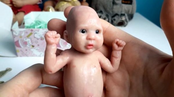 Распаковка Силиконового Мини Реборна/Full body mini silicone baby box opening/Обзор Всех Малышей!