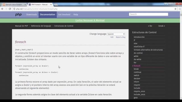 PHP - Estructura foreach смотреть онлайн
