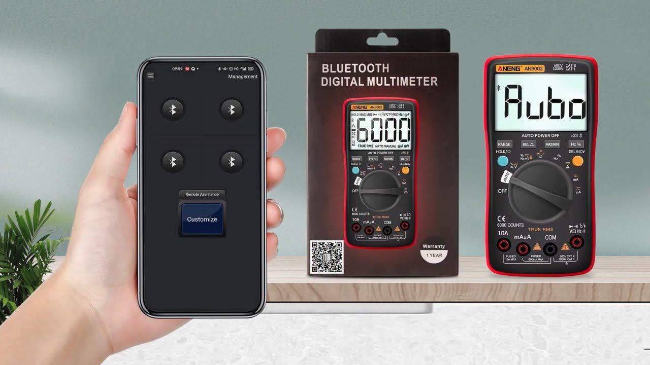 ANENG AN9002 Bluetooth Digital Multimeter 6000 Counts смотреть онлайн