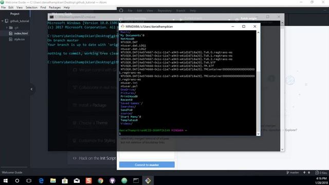 Using Git Version Control, Github, and the Github Desktop App Part 3 смотреть онлайн