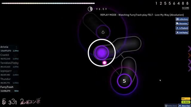 FELT - Lost My Way [Absolution] | osu! смотреть онлайн