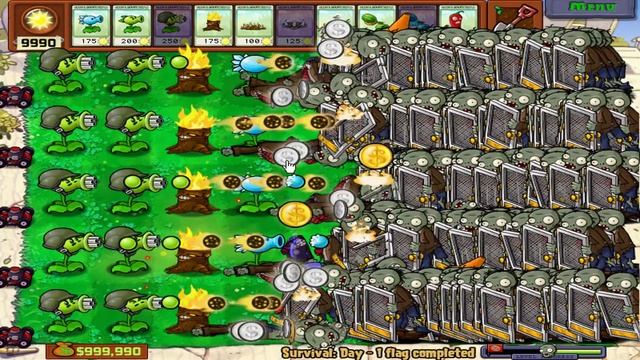 Cob Cannon vs 9999 Gargantuar Zombie - Plants vs Zombies Battlez смотреть онлайн