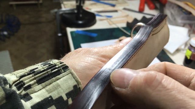 Ножны. Обработка торцов покраска. Обзор ножа Гектор.