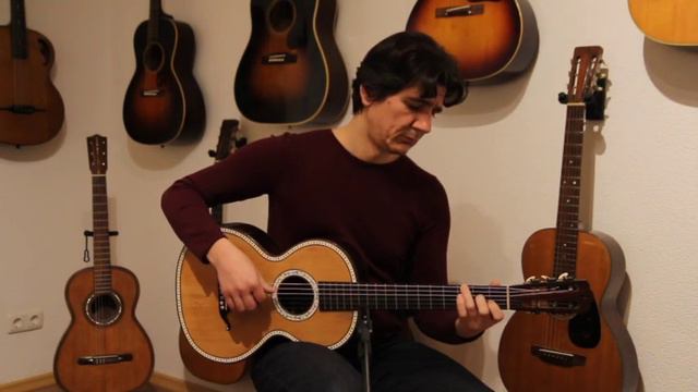 Johann August Paulus ~ 1860 romantic guitar handmade in Germany - relation to C.F. Martin смотреть онлайн
