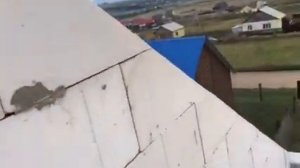 Каркас крыши с фронтонами из газобетона. Г-образный конек.