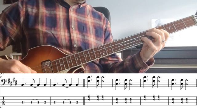 The Beatles - And I Love Her (Bass Cover + Tab) смотреть онлайн