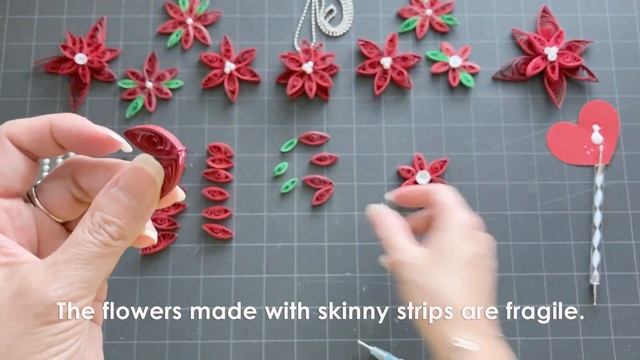 Quilling Paper Flower Poinsettia | Paper Flower Christmas | Quilling Poinsettia Flowers