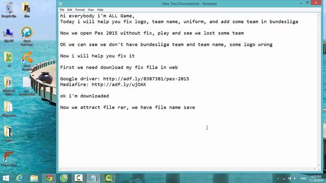 Pro Evolution Soccer 2015 ( PES 2015 ) Tutorial FIX LOGO TEAM NAME BUNDESLIGA UNIFORM TEAM PC смотреть онлайн