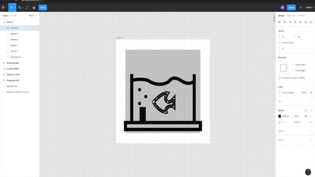 Design Fish Tank Icon in Figma смотреть онлайн