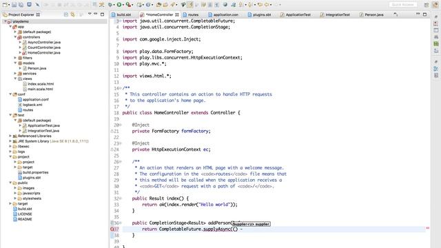 Getting Started with Play framework with Java and eclipse смотреть онлайн