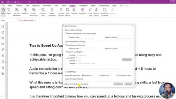 How to Password Protect a PDF Document Using Foxit PDF Editor Pro