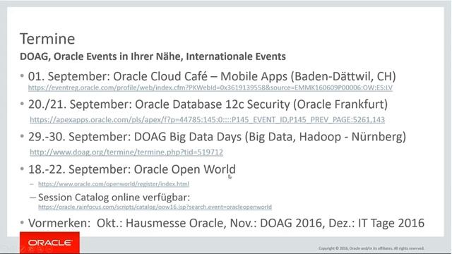 Oracle Technology Monthly August 2016 смотреть онлайн
